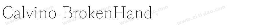 Calvino-BrokenHand字体转换