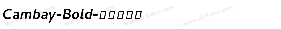 Cambay-Bold字体转换