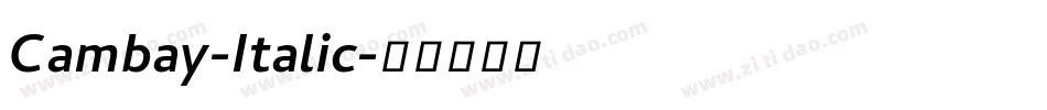 Cambay-Italic字体转换
