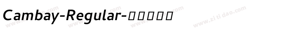 Cambay-Regular字体转换