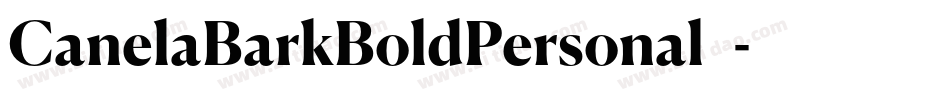 CanelaBarkBoldPersonal手机版字体转换