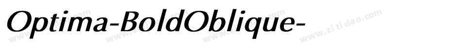 Optima-BoldOblique字体转换