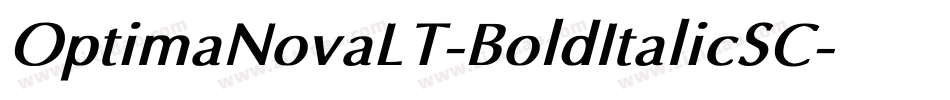 OptimaNovaLT-BoldItalicSC字体转换