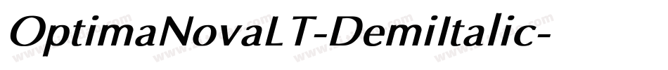 OptimaNovaLT-DemiItalic字体转换