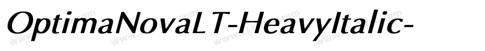 OptimaNovaLT-HeavyItalic字体转换