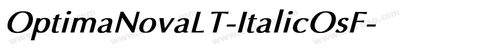 OptimaNovaLT-ItalicOsF字体转换