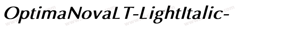 OptimaNovaLT-LightItalic字体转换