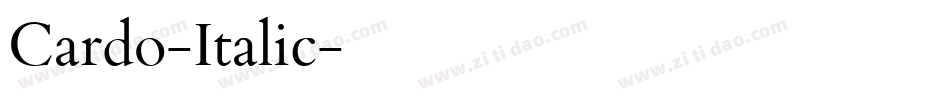Cardo-Italic字体转换