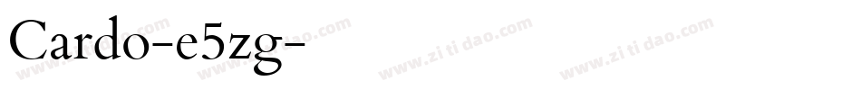 Cardo-e5zg字体转换