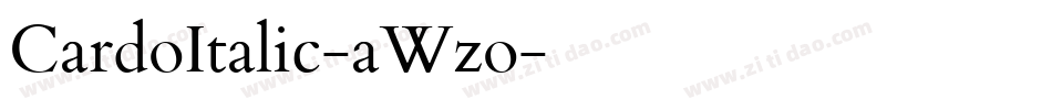 CardoItalic-aWzo字体转换