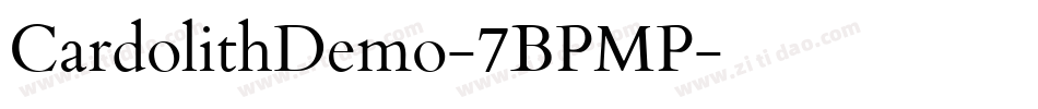 CardolithDemo-7BPMP字体转换