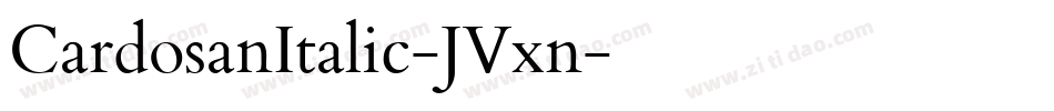 CardosanItalic-JVxn字体转换