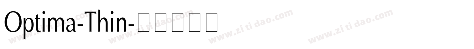 Optima-Thin字体转换