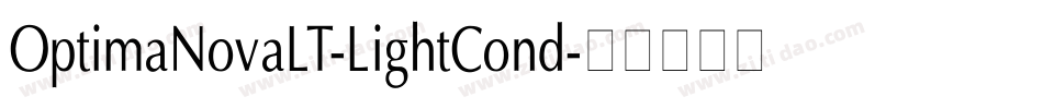 OptimaNovaLT-LightCond字体转换