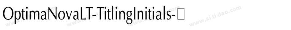 OptimaNovaLT-TitlingInitials字体转换