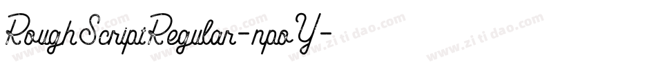 RoughScriptRegular-npoY字体转换
