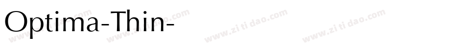 Optima-Thin字体转换