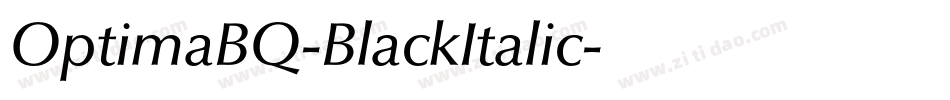 OptimaBQ-BlackItalic字体转换