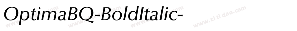 OptimaBQ-BoldItalic字体转换