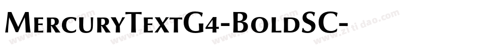 MercuryTextG4-BoldSC字体转换
