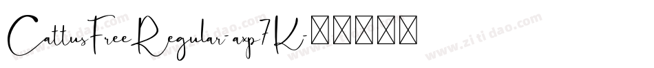 CattusFreeRegular-axp7K字体转换
