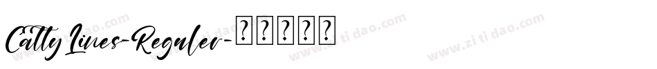CattyLines-Reguler字体转换