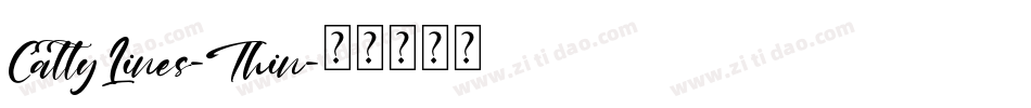 CattyLines-Thin字体转换