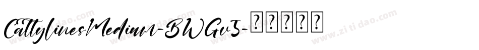 CattylinesMedium-BWGv5字体转换