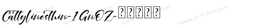Cattylinesthin-1GnOZ字体转换