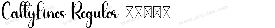 CattyLines-Reguler字体转换