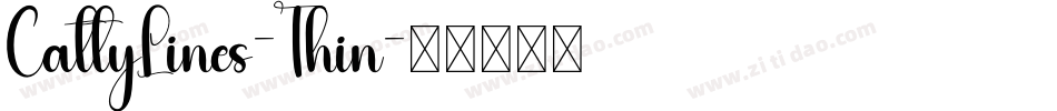 CattyLines-Thin字体转换