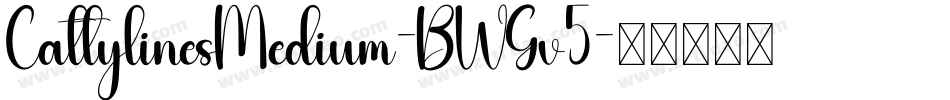 CattylinesMedium-BWGv5字体转换