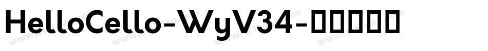 HelloCello-WyV34字体转换