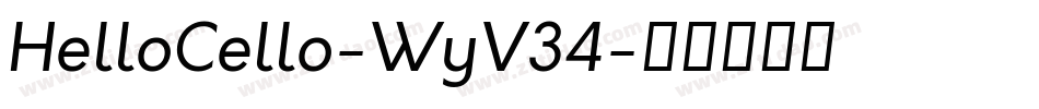 HelloCello-WyV34字体转换