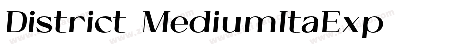 District-MediumItaExp字体转换