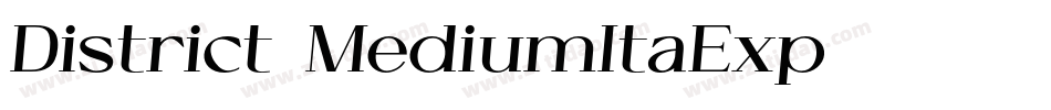 District-MediumItaExp字体转换