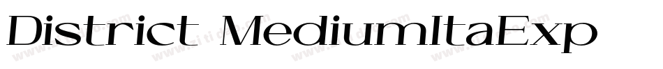 District-MediumItaExp字体转换