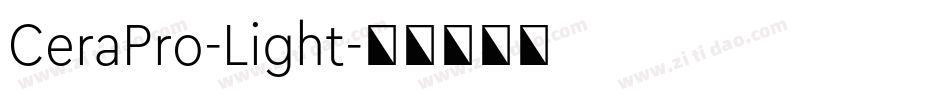 CeraPro-Light字体转换