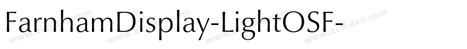 FarnhamDisplay-LightOSF字体转换