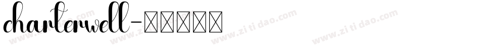 charterwell字体转换