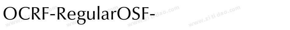 OCRF-RegularOSF字体转换