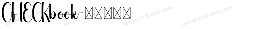 CHECKbook字体转换
