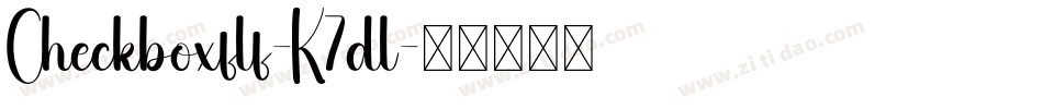 Checkboxflf-K7dl字体转换