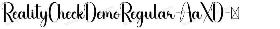 RealityCheckDemoRegular-AaXD字体转换