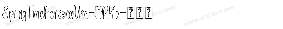 SpringTimePersonalUse-5R4a字体转换