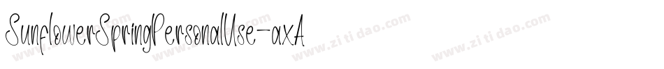 SunflowerSpringPersonalUse-axA85字体转换