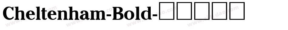 Cheltenham-Bold字体转换