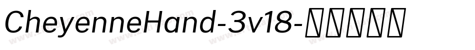 CheyenneHand-3v18字体转换
