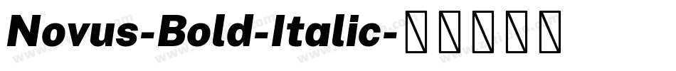 Novus-Bold-Italic字体转换