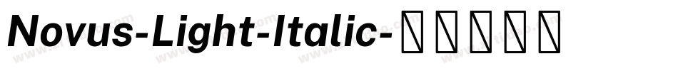 Novus-Light-Italic字体转换